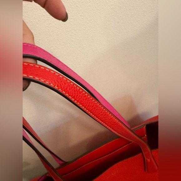 Tory Burch Perry Leather Tote – Red / Pink NWOT - Picture 3 of 7